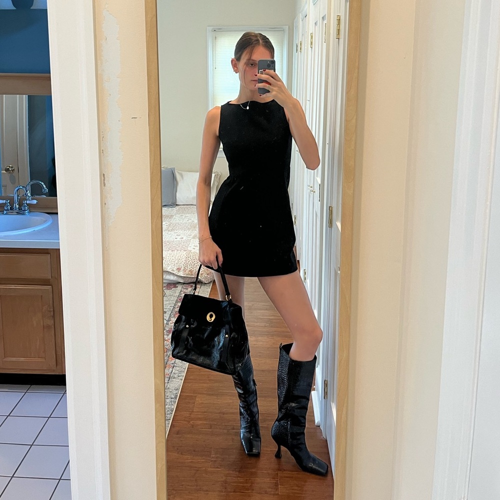Zara black mini dress NWT